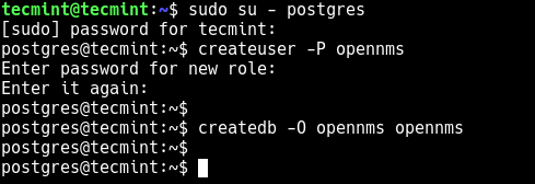 Create OpenNMS Database