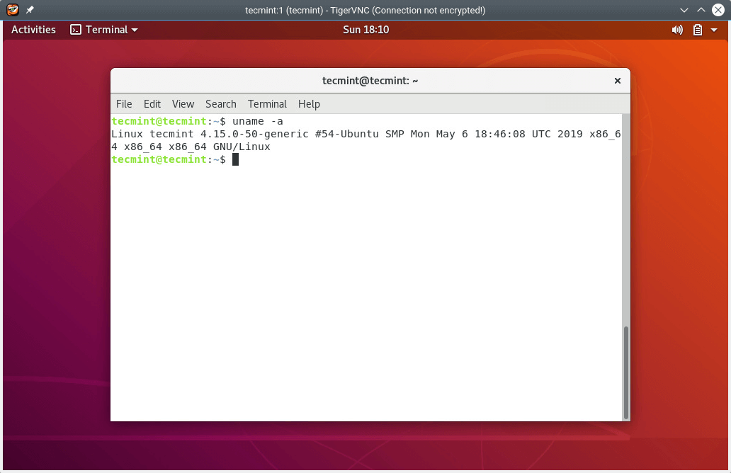 Ubuntu Desktop Access via VNC