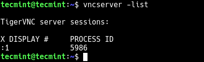 ubuntu check vnc server running