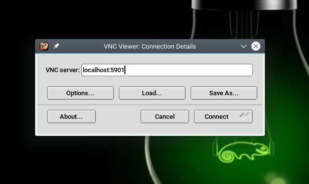 Open VNC Client to Connect