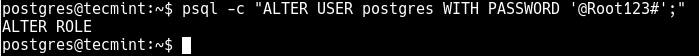 Set Postgres Superuser Password