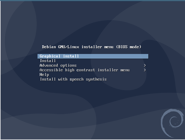 Debian Installer Menü