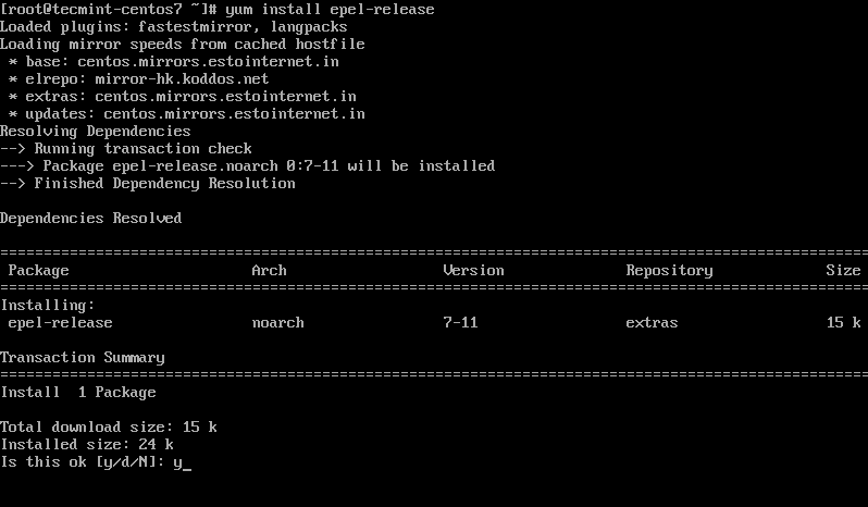 Install Epel in CentOS 7