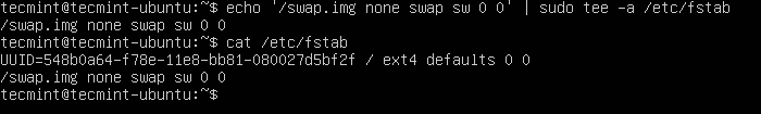 Mount Swap File Permanently in Ubuntu