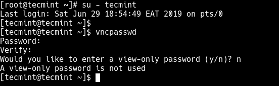 Legen Sie das Benutzer-VNC-Passwort fest
