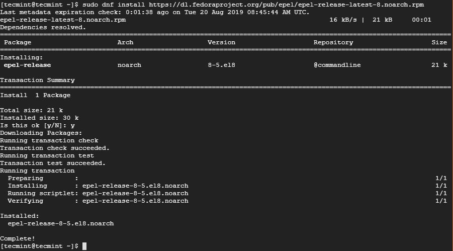 Install Epel Repository on RHEL 8