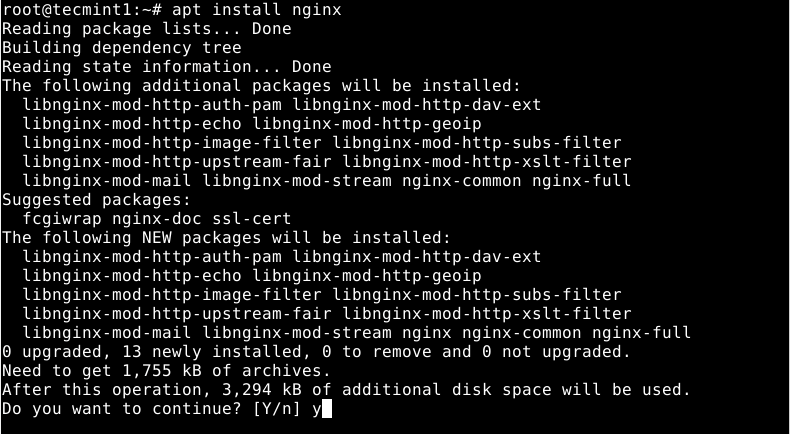 Install Nginx on Debian 10