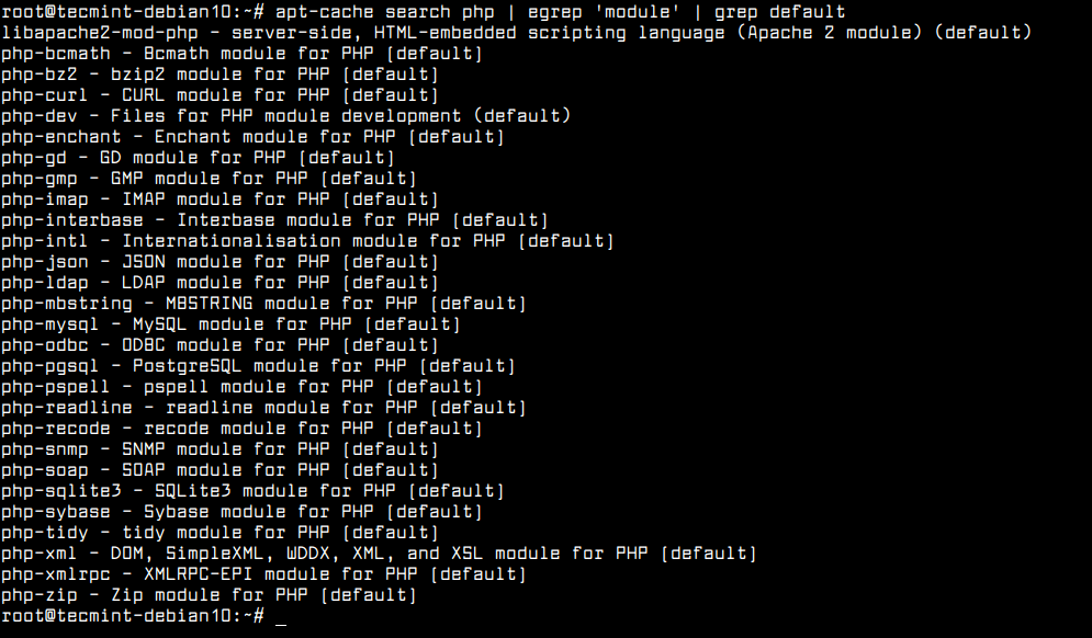 Install PHP Modules in Debian 10