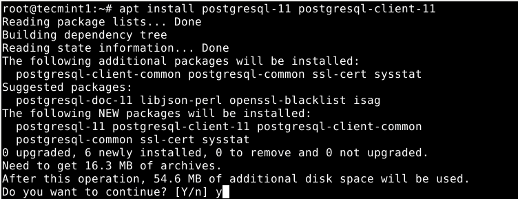 Debian postgresql 10