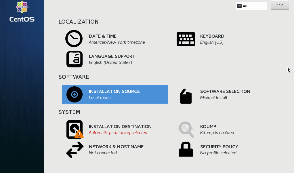 Select Installation Source