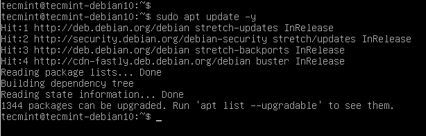  Actualizar el repositorio de Debian 10 