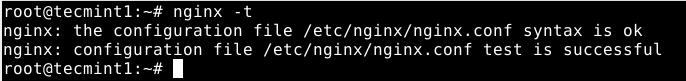 Überprüfen Sie die Nginx-Konfiguration