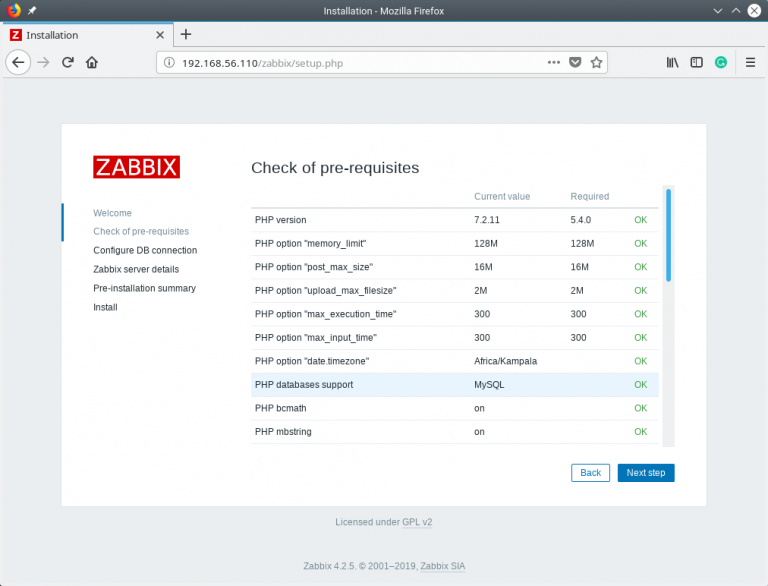 Check Zabbix Pre-requisites | Tecmint: Linux Howtos, Tutorials & Guides