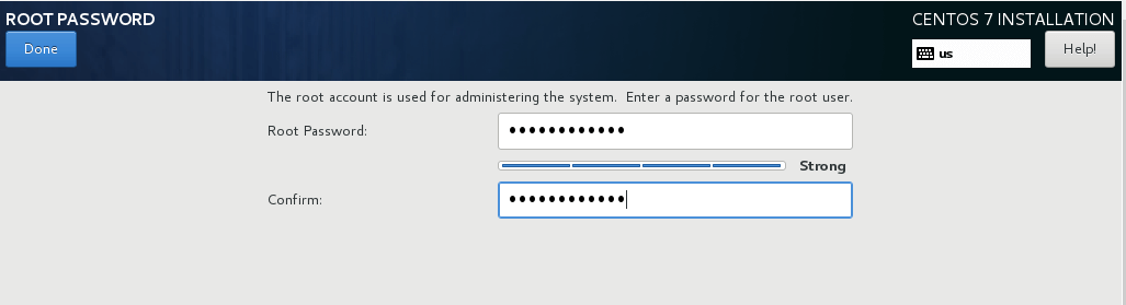 Create Root Password