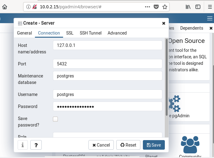 how to open pgadmin 4