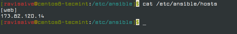 Check Ansible Host File Inventory