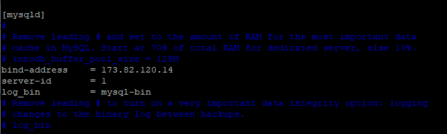 Configure MySQL Master Server