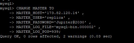 Configure MySQL Slave to Replicate Data from Master