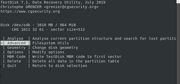 Advance File Recovery Options