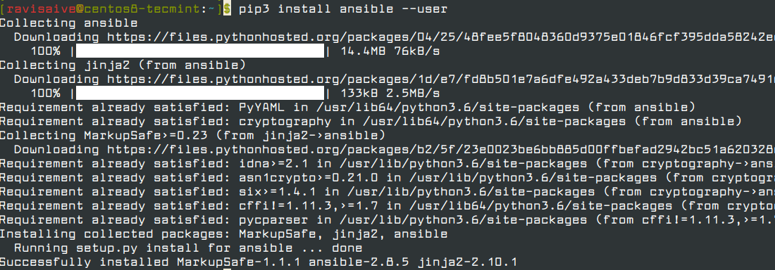 Install Ansible in CentOS and RHEL 8