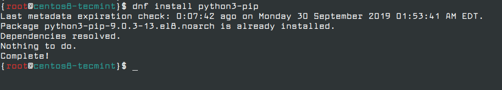 Install PIP on CentOS and RHEL 8
