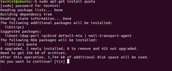 Installieren Sie Quota in Ubuntu