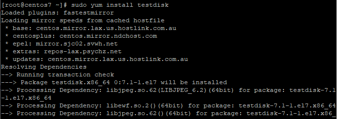 Install TestDisk on CentOS and RHEL