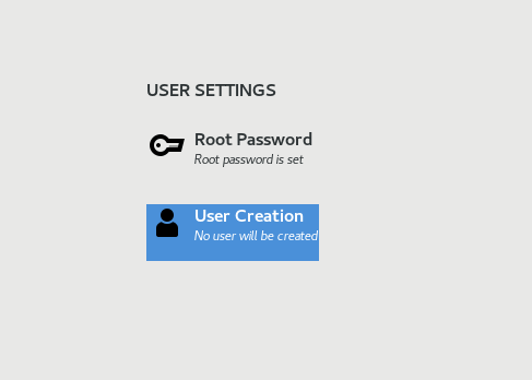 Select User Creation