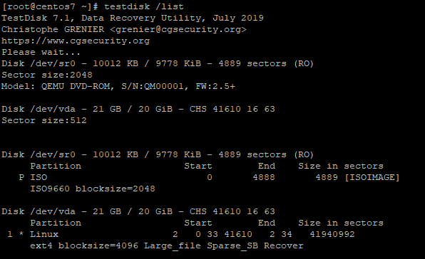 TeskDisk Check Partitions