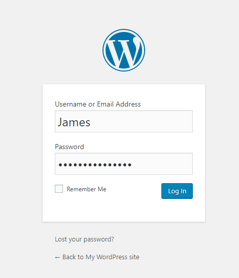  Inicio de sesión de usuario de WordPress 
