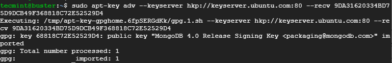 Add MongoDB Repository Key