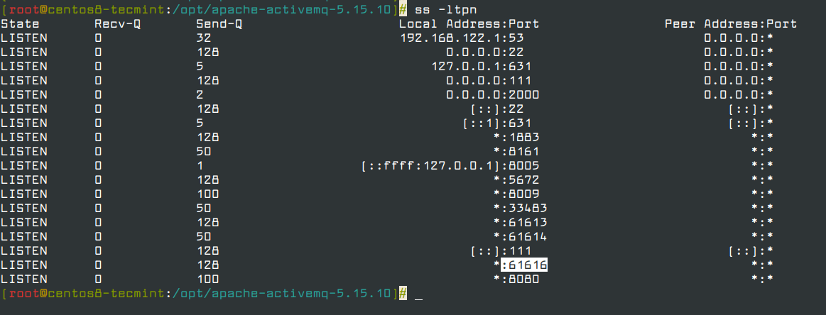 Check ActiveMQ Port