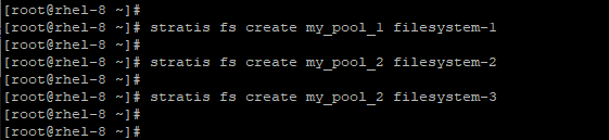 Create Filesystem from a Pool