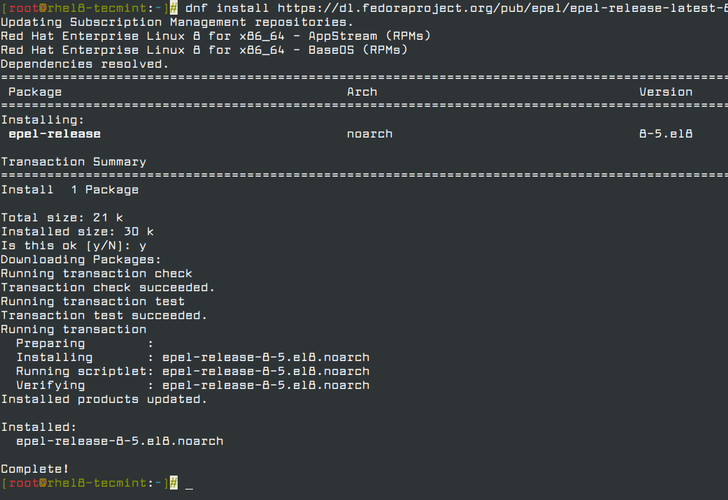 Installieren Sie EPEL Repo unter CentOS und RHEL 8