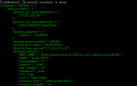 List Ansible Facts