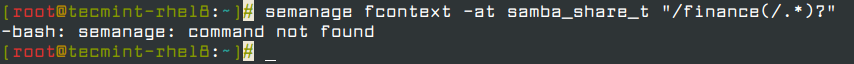 Semanage Command Not Found Error
