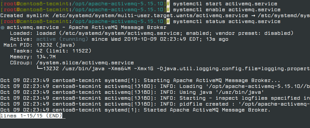 Start ActiveMQ Service