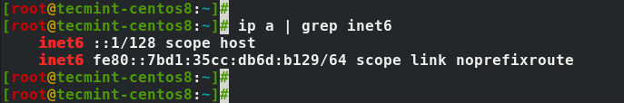 Check IPv6 Status in CentOS 8