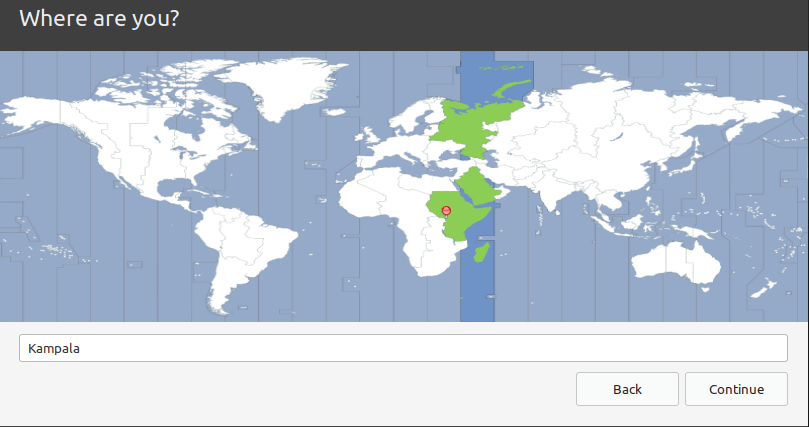 Choose Linux Mint Timezone