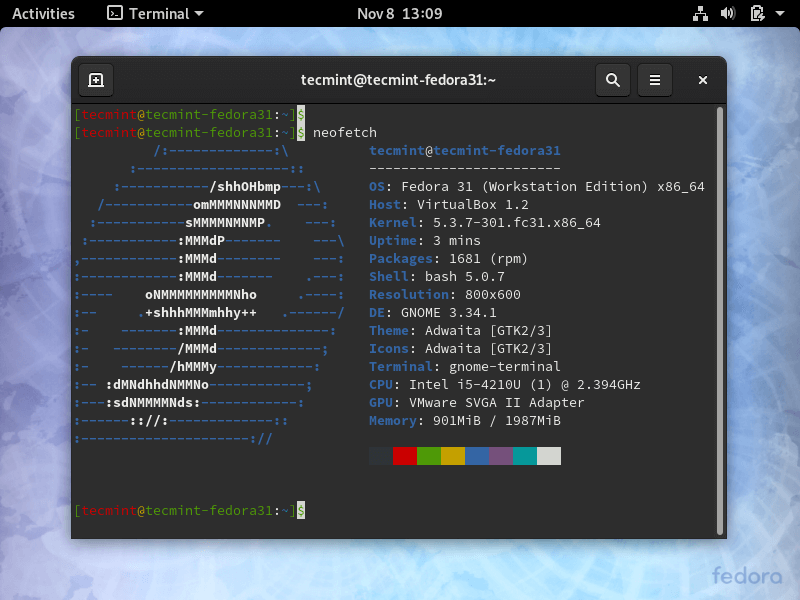  Distribución Fedora Linux 