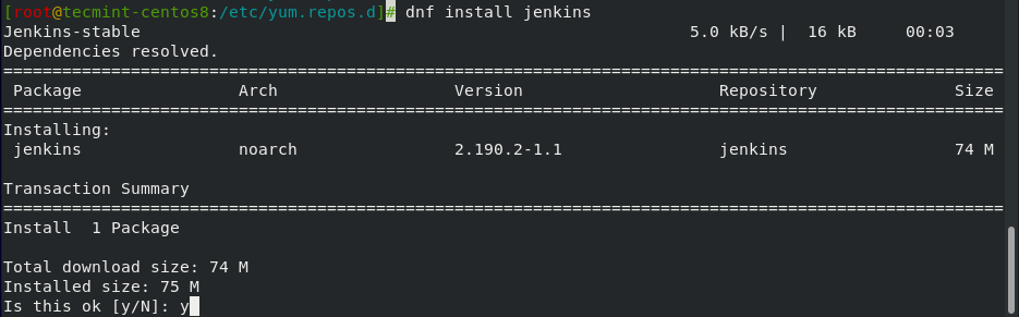 Install Jenkins on CentOS 8