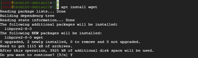 Install Wget in Debian and Ubuntu