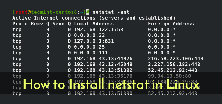 Install netstat in Linux