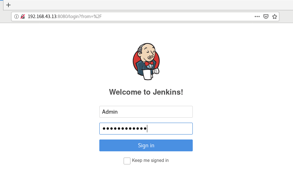 Jenkins Admin Login