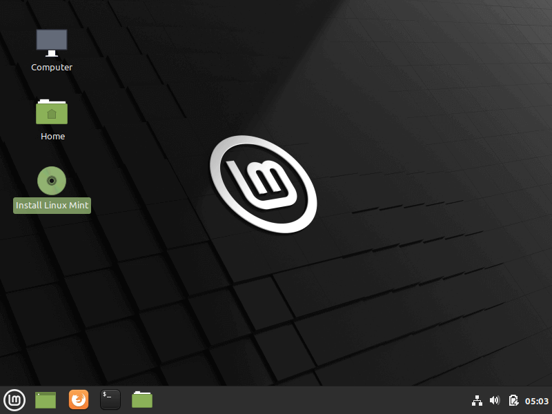 Select Install Linux Mint