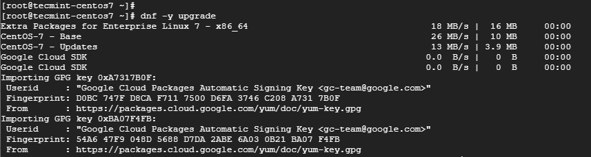 Upgrade CentOS 7