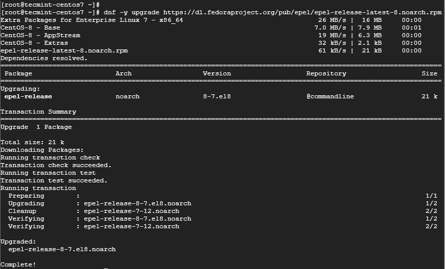 Upgrade EPEL Repository
