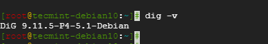 Überprüfen Sie die Dig-Version in Debian und Ubuntu