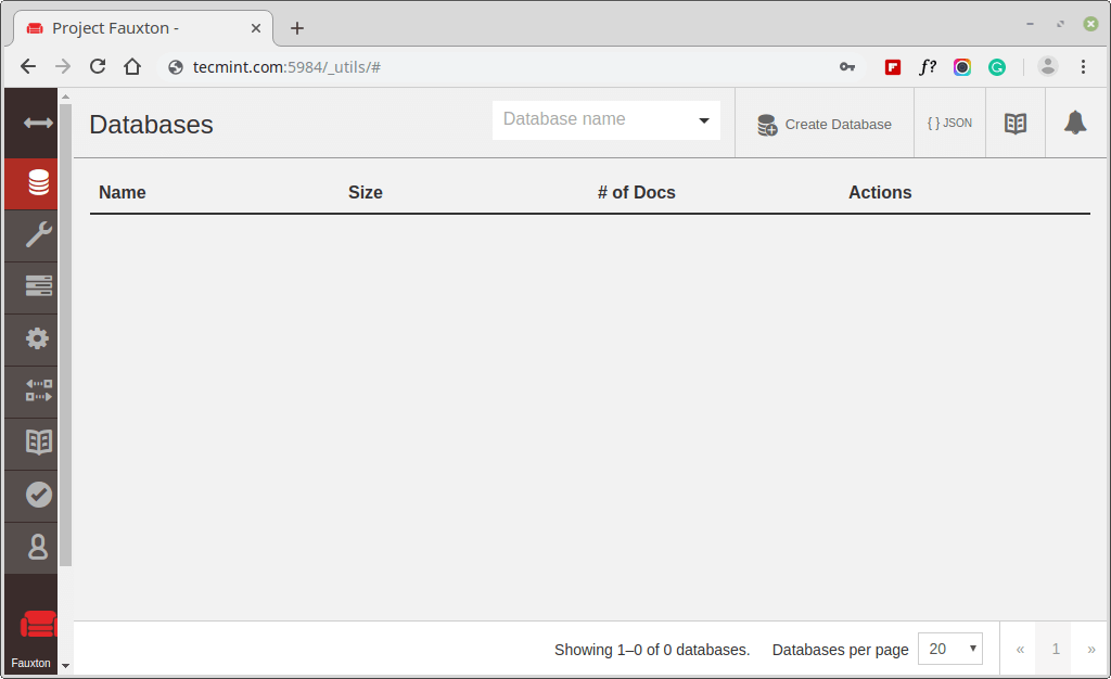 CouchDB Admin Dashboard