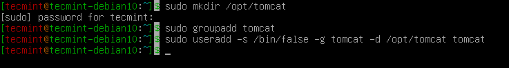 Create Tomcat User